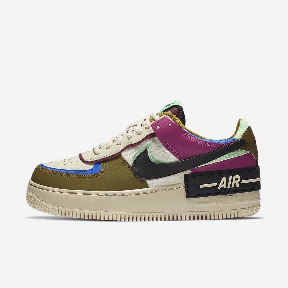 Basket Nike Air Force 1 Shadow SE Violet 3970-452 Cactus Flower/Olive Flak/Racer Blue/Fossil Femme | DLD-98491667